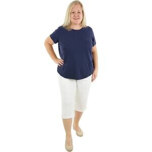 Isaac Mizrahi Live! Petite 24/7 Stretch Pedal Pusher w/ Pockets NWOT size 10P